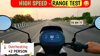 Ola S1x plus HIGH Speed RANGE test 😅 | OLA S1x plus mileage test