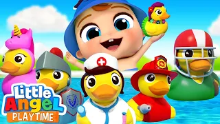 Ten Little Rubber Ducks | Fun Sing Along Songs by Little Angel Playtime