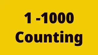 1 - 1000 Counting | 123 to 1000 |  Playschool Kids Learning 123 | 1 to 100 | 1 to 1000 Number