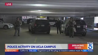 Authorities detain dozens of people in UCLA parking garage 