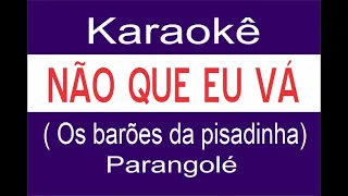 NÃO QUE EU VÁ - KARAOKÊ - OS BARÕES DA PISADINHA - PARANGOLÉ