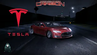 Tesla Model S| Electric Car |400KM/H Top Speed |Need For Speed Carbon |Retexture Mod Ultra Graphics.