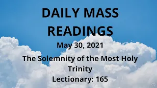 May 30, 2021, CATHOLIC DAILY MASS READINGS