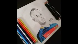 Andres Iniesta Drawing► See you Again ● Tribute to A Legend HD| Farwell |