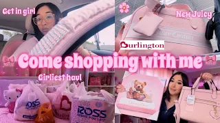 COME GIRLY SHOPPING WITH ME | Ulta, Marshalls, Burlington, & Ross + haul (the cutest pink finds!!)