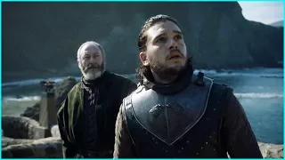 Game of Thrones S7E3 - Jon and Davos  meet dragon for the first time