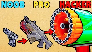 NOOB vs PRO vs HACKER in Multi Barrel Run