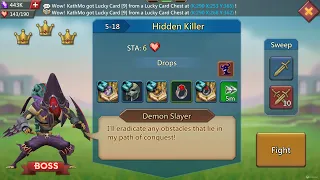 Lords Mobile Chapter 5 Dark Curse Normal Stage 5-18 Hidden Killer