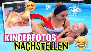 OMG! DIE PEINLICHSTEN KINDERFOTOS NACHSTELLEN mit Jana!😂👶🏼🍼