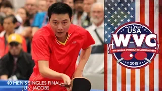 2018 World Veteran Championships - Mens Singles 40+ Final - Mingwei Ju (USA) vs David Jacobs (IND)
