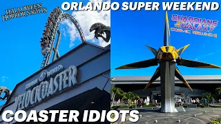 Coaster Idiots Ride VelociCoaster & Guardians Cosmic Rewind! And Go To Halloween Horror Nights!