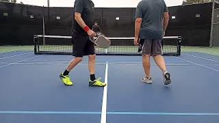 Pickleball Rec Game.  Having fun.  Happy to have LP (in red) Back after 3 months.