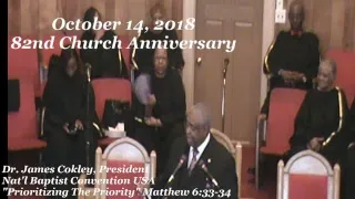 10-14-18 - JMBC - 82nd Church Anniversary - Dr. James Cokley, President, Nat'l Baptist Convention