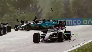 MASSIVE Crash at the Opening Lap Of A League Race On F1 23 | Who Is At Fault?