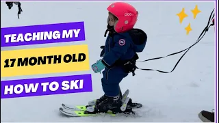 Teaching my 17 month old Toddler how to ski | Tips, Tricks & Equipment | Toddler Skiing
