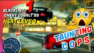 TAUNTING COPS ON  NFS MOST WANTED  HEAT LEVEL 3 & 4   BLACKLIST 1(RAZOR)BOSS LEVEL