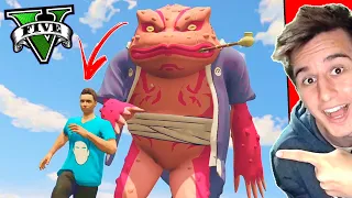 ENCONTREI o SAPO GIGANTE do NARUTO no GTA 5 ! (GTA V Mods)