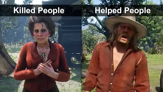 The Gang's reaction to Arthur's Bad and Good deeds done during Free Roam