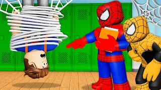 He Joined A Spiderman School! A Roblox Movie