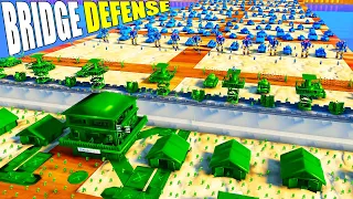 Largest ARMY MEN Bridge Battle DEFENSE Ever... - Attack on Toys