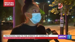 "I'm tired of people looking like my brother, my father, my boyfriend being killed," Charlotte prote