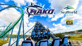 Mako Roller Coaster On Ride Back Seat 4K POV SeaWorld Orlando 2023 01 30