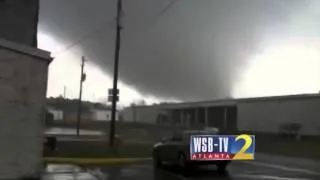 Raw video: TV crew records tornado in Georgia