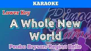 A Whole New World by Peabo Bryson & Regina Belle (Karaoke : Lower Key)