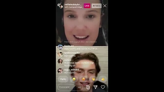 Millie Bobby Brown Instagram Live with Louis Partridge