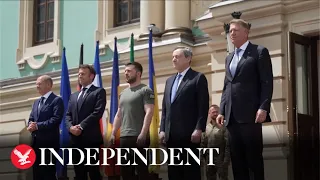 Zelensky welcomes European leaders to Kyiv