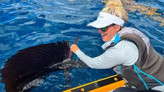 Chasing Sailfish on the SEA-DOO Trophy | SHE'S HOOKED | Megan's First Saltwater Trip