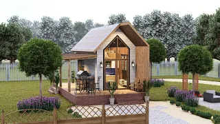 Cozy Traditional tiny House Design 3x6 M with loft (180 Sqft) | 18 Sqm