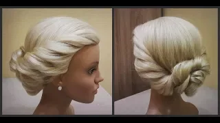 Красивая прическа в греческом стиле.удобно делать самой себе.Beautiful hairstyle in Greek style.