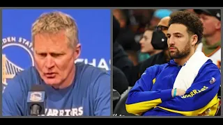 Steve Kerr speaks on Klay Thompson adjusting to coming off the bench!!