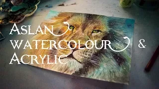 Aslan - Watercolour & Acrylic