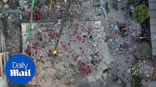 Drone footage shows devastation caused by Turkey earthquake