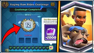 12-0 RAGING RAM RIDER CHALLENGE | CLASH ROYALE | BEST RAGING RAM RIDER DECK!