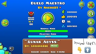 1900 Demons | [Insane Demon] Duelo Maestro by Nacho21 (SOLO) - Geometry Dash | Henry03