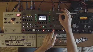 Elektron Octatrack MKII Live resampling the Roland TB03 & TR09