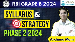 Syllabus & Strategy Discussion for RBI Grade B PHASE 2 Exam 2024