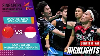 Liang/Wang (CHN) vs Alfian/Ardianto (INA) - QF | Singapore Open 2024