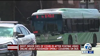 Detroit bus driver complains on video about dangerous passenger then dies days later