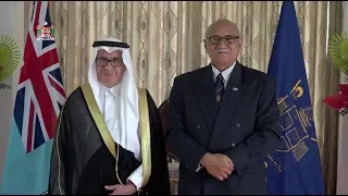 Fijian President receives credentials from the non-resident Ambassador of Saudi Arabia