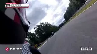 Onboard: Hopkins captures Easton's crash