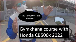 Graduation ride from motorcycle gymkhana skills training at Honda Safety Driving Center. CB500X 2022