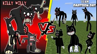 TEAM Killy Willy VS Team Cartoon Cat [Minecraft PE]