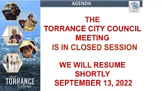 Torrance City Council Meeting September 13, 2022