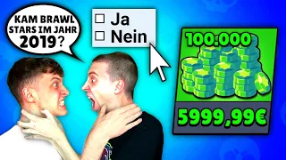 Der GEWINNER vom BRAWL STARS QUIZ bekommt 100.000 GEMS geschenkt...🤑