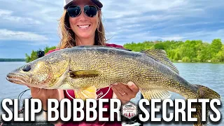 Slip Bobber Walleyes - SIMPLE and DEADLY Method!! (Lake Vermilion)
