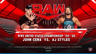 WWE United States Championship | John Cena Vs AJ Style | WWE 2k23